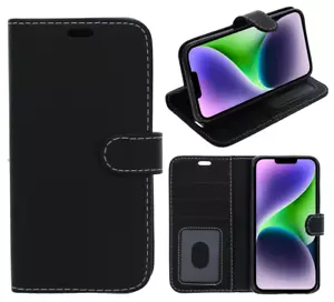Per Custodia Flip Wallet Folio In PU Pelle Gel Per iPhone 16E Con Slot Per Carta - Foto 1 di 18