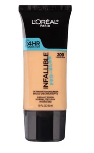 L'Oreal Paris #209 Infallible Pro-Glow Foundation Normal/Dry Skin 1 fl.oz. - Picture 1 of 7