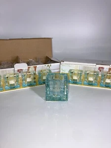 Fifth Avenue Crystal Emerald Glass Votives New In Box Set 8 Heavy - Picture 1 of 9