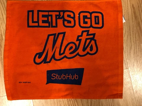 New York Mets ~ Rally Rag Towel ~ 2016 Post Season ~ 15" x 18" NY Cover