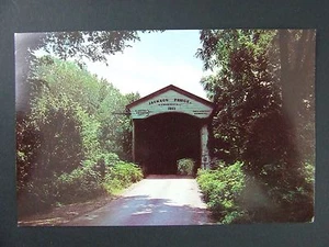 Rockville Indiana IN Jackson überdachte Brücke Sugar Creek Parke CO Postkarte 1950er - Bild 1 von 2