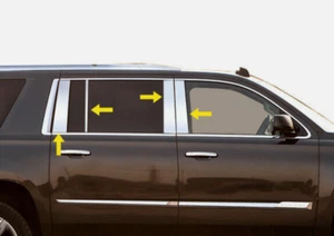 Cadillac Escalade ESV 2015-2020 8 PC poste de pilar puerta de acero inoxidable - Imagen 1 de 1