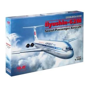Kit modelo avión plástico ICM 14405 escala 1:144 Ilyushin-62M avión soviético - Imagen 1 de 13