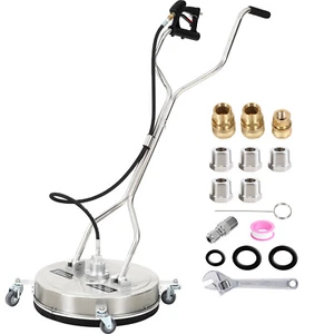 18 Inch Pressure Washer Surface Cleaner Stainless Steel with 4 Spinner Wheels - Picture 1 of 7