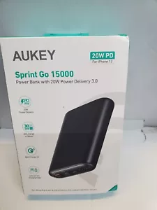 NEW Aukey Sprint Go 15000 Power Bank - 20W Power Delivery 3.0 - Picture 1 of 8