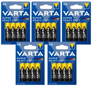 20 baterías VARTA SUPER HEAVY DUTY AA MN1500 LR6 15A U12 1,5 V - Imagen 1 de 6