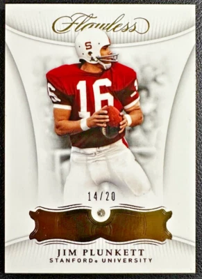 JIM PLUNKETT 2018 Panini Flawless Collegiate Diamond Gems 14/20 - Image 1 of 2