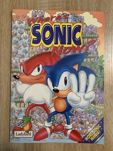 Where's Sonic Now? Ladybird Paperback 1997 Gamebook Hedgehog - Picture 1 of 9