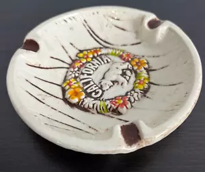 VINTAGE MCM Ashtray Treasure Craft California 4.5" Pottery Glazed 70's Bear - Picture 1 of 8