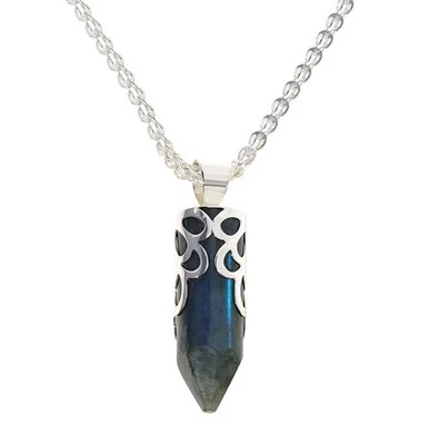 Jay King Sterling Silver Labradorite Pendant with Chain Necklace-NWT-$169.95 - Image 1 of 4