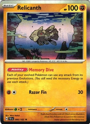 Relicanth - Rare SV05: Temporal Forces 084/162 NM - Image 1 of 2