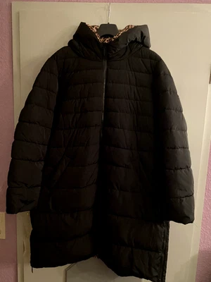 CENTIGRADE Wende Steppmantel Leopard/Schwarz 2-Wege-Zipper Größe 48 - Bild 1 von 4