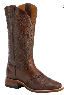 Botas Boulet Rodeio Tooled Western Cowgirl Feminina Marrom #4234 Tamanho 8.5 Canadá - Imagem 1 de 4