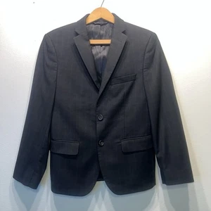 Lauren Ralph Lauren Kids Blazer Jacket Size 12 Black Grid Sport Coat Wedding - Picture 1 of 11