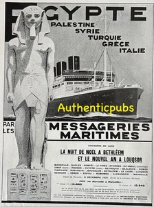 PUBLICITE MESSAGERIES MARITIMES NOEL BETHLEEM SYRIE TURQUIE CROISIERE DE 1929 AD - Imagen 1 de 1