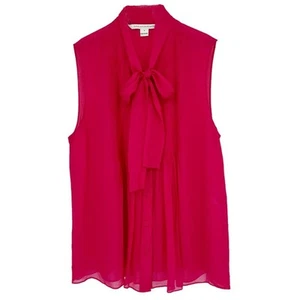 DIANE Von FURSTENBERG DVF Aidan Tie Neck Silk Blouse 8 - Picture 1 of 10