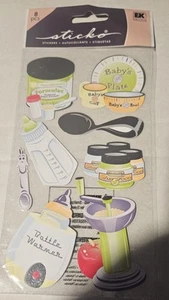 Sticko EK Success A Baby Food Bottles Jars ect. stickers 8pcs - Picture 1 of 2