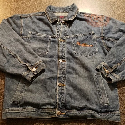 Chaqueta vaquera vintage de colección Phat Farm XL 24x26 Russell Simmons Def Jam Yooo Foto 1 de 4