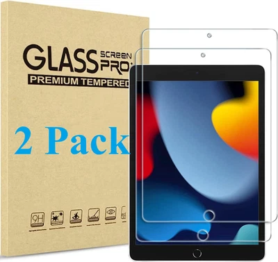 {2-Pack} Clear HD Tempered Glass Screen Protector For iPad 10.2 7th 8th 9th Gen - Image 1 of 4