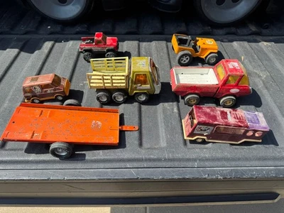 Vintage Tonka Buddy L NyLint Pressed Steel Trailer  Trucks Lot See Pics 7 Total - Image 1 of 4