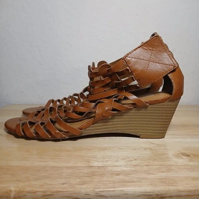 Sandalias de cuña A.N.A Meadow para mujer color camel talla 11M A zapatos de aproximación nuevos Foto 1 de 4