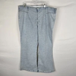 Knox Rose Jeans Women's 22 / 31 Pull On Flare High Rise Elastic Waistband NWT - Picture 1 of 17