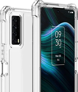 For TCL Stylus 5G 2022 - Hard Rubber Edge Protection Hybrid Armor Case CLEAR - Imagen 1 de 4