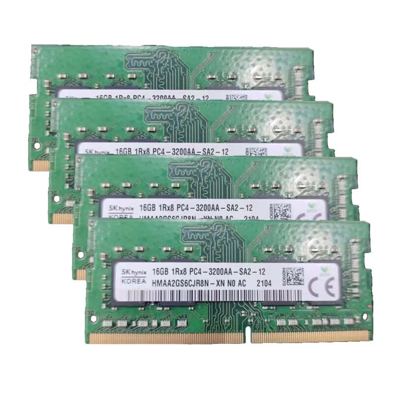 Skhynix 4x16GB 1RX8 DDR4-3200 PC4-3200MHz260pin Laptop SODIMM Memory RAM 1.2V - Image 1 of 1
