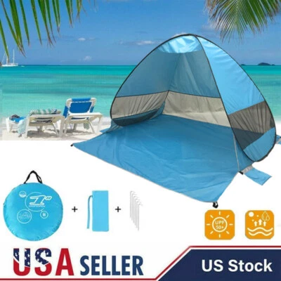 Tienda de playa emergente parasol refugio camping pesca toldo tiendas instantáneas al aire libre Foto 1 de 4