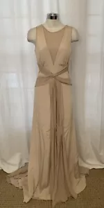 ABITO DA SPOSA NICOLE MILLER COLLEZIONE LATTE/NUDO FORMALE TAGLIA 4 DK0041 - Foto 1 di 9