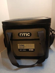 RTIC OUTDOORS SOFT PACK 30 CAN INSULATED PERSONAL COOLER ~ Black / Gray - Picture 1 of 10