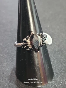 Bomb Party The Sterling Club RG39923, Sz 8 Black Onyx Cubic Zirconia - Picture 1 of 4