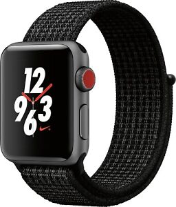 Apple Watch 3 Nike+ 42mm Space Gray Case Black/Pure PLat Nike Band LTE Unlocked