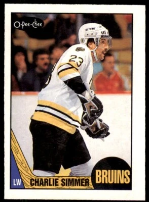 1987-88 O-Pee-Chee Charlie Simmer . Boston Bruins #52 - Image 1 of 2