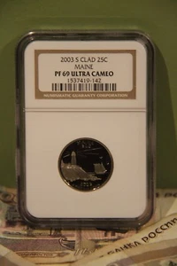 2004 S CLAD 25C MAINE PF 69 ULTRA COMEO - Picture 1 of 2