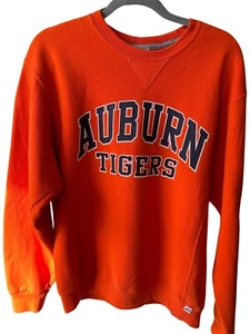 Russell Auburn University Tigers Orange Crew Neck Vintage Sweatshirt Medium - Picture 1 of 2