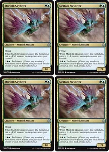 MTG - 4x MERFOLK SKYDIVER - War of the Spark (U) - Picture 1 of 1
