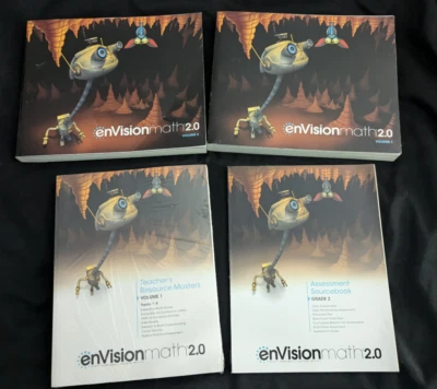 enVision Math Grade 2 Complete set Student + UNOPENED Resource Masters 5 Books - Image 1 of 3