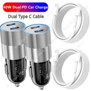 For iPhone 15 16 Plus Pro Max iPad Android 40W USB-C Fast Charger PD Type-C Cord - Picture 1 of 15