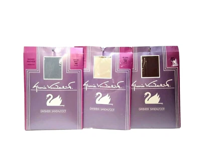 Pantimedias Gloria Vanderbilt Daysheer - 3 PARES Talla C - Taupe Dove Gris Off White Foto 1 de 4