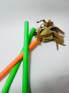 Lunastix Performance Master Juggling Devil Sticks Leather Suede Tassels MAGIC - Picture 1 of 3