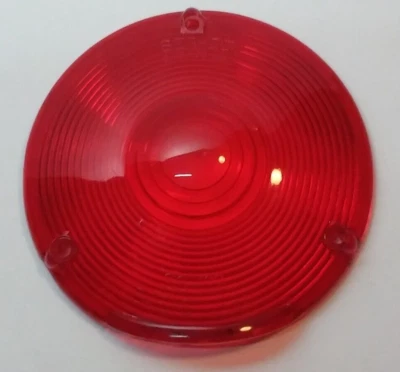 NOS 3-Screw Stop Light Lens Replacement Postal Jeep Ford Tractor USA - RED - Image 1 of 4