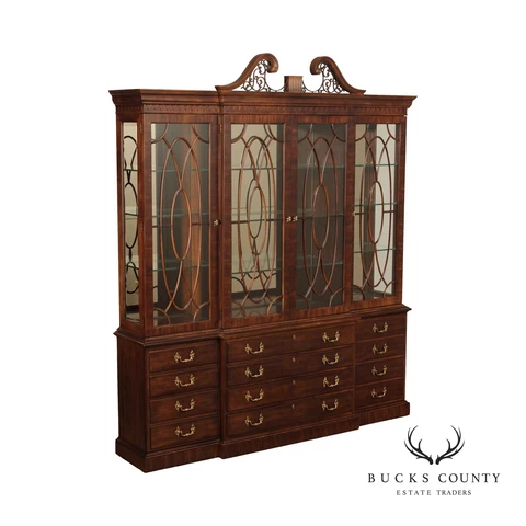 Henredon 'Rittenhouse Square' Mahogany Breakfront China Cabinet Cover