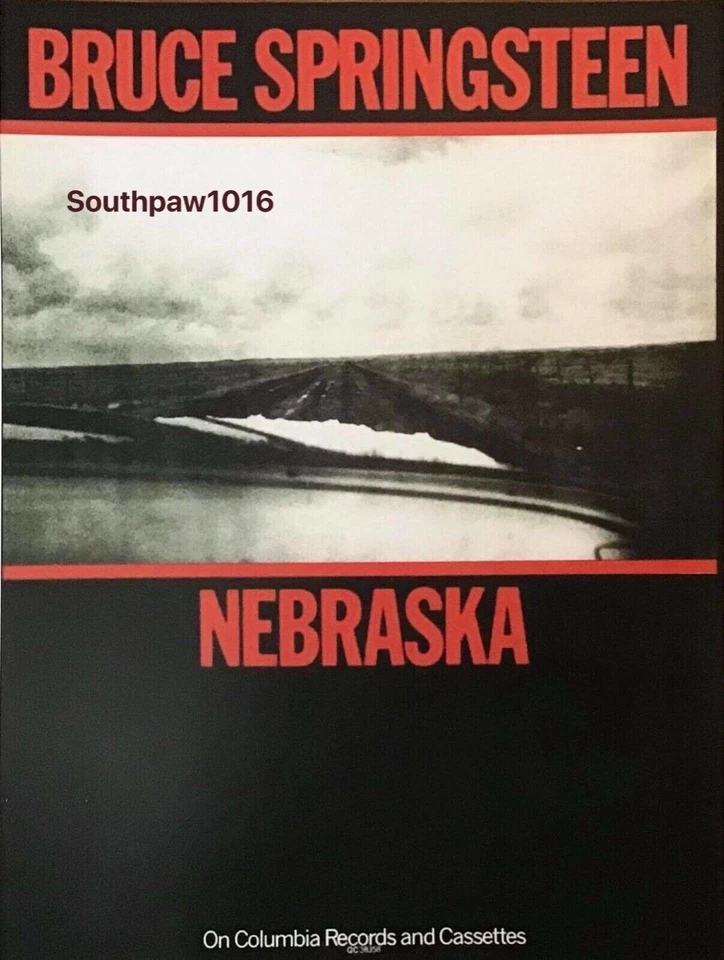1982 Bruce Springsteen "Nebraska"  Album Release Music Industry Promo Reprint Ad - Image 1 of 1