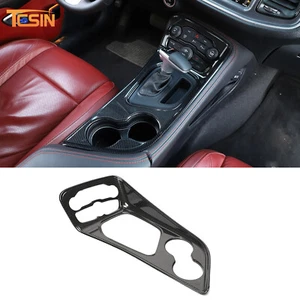 Console Big Gear Shift Panel Cover Trim for Dodge Challenger 15-23 Carbon Fiber - Picture 1 of 17