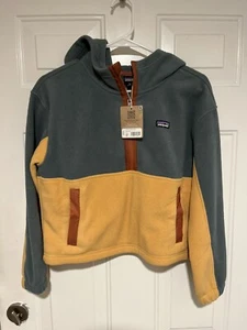 Patagonia Kids Microdini Cropped Hoody Pullover - Nouveau Green - Gr. XL - Neu mit Etikett - Bild 1 von 11
