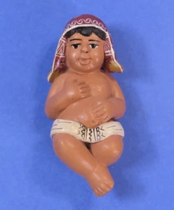 Vintage Peruvian Nativity Baby Jesus Terra Cotta Pottery Replacement pc 4" - Picture 1 of 13