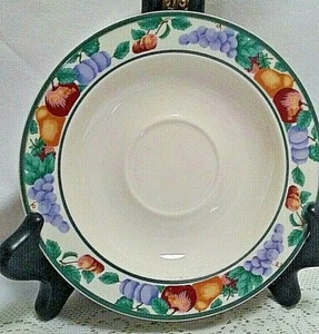 Vintage Untertasse Teller von Tienshan Intro Steinzeug Obstgarten Obst 6 1/4" quer - Bild 1 von 6