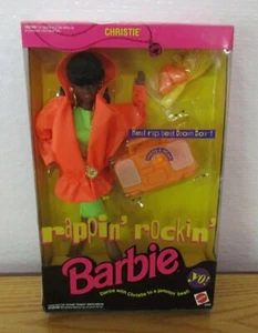 Vintage 1991 Rappin' Rockin' Christie Barbie Doll w/ Boom Box NRFB Mattel #3265 - Picture 1 of 7