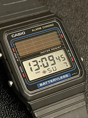 Casio FB-90W Rare Vintage Batteryless Solar Lcd Digital Watch NOS NIB 668 - Image 1 of 4